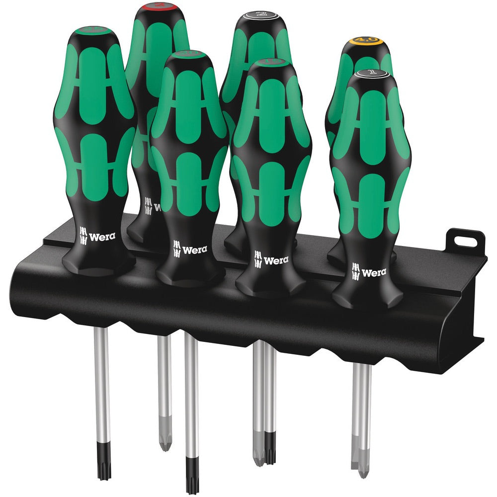 Set 7 x Șurubelniță cu stand, Wera Kraftform Plus 300 cap Drept+PH+PZ+TX, 05320540001