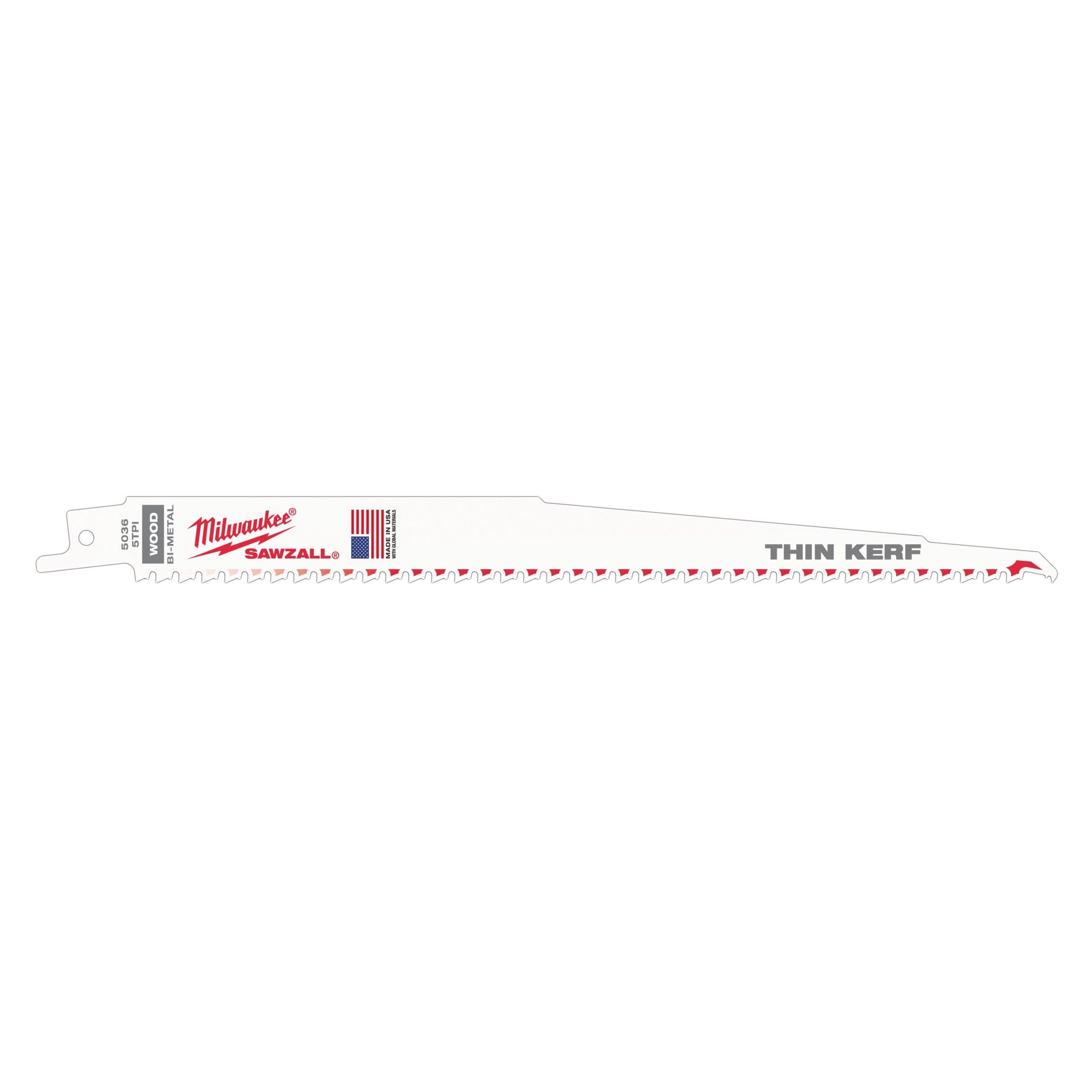 Set pânze THIN KERF pentru fierăstrău sabie SAWZALL, 230X5 - 50 buc, Milwaukee cod 48016036 - BIG STORE (Dynamic Tools SRL)