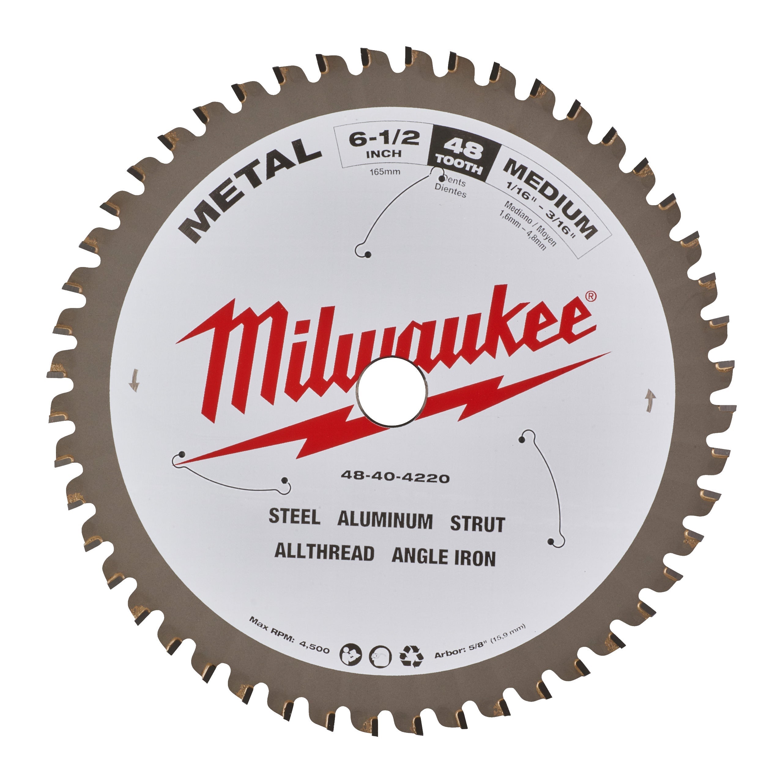 Pânze fierăstrău circular pentru metal 160x5/8x1,6x48, Milwaukee cod 48404220