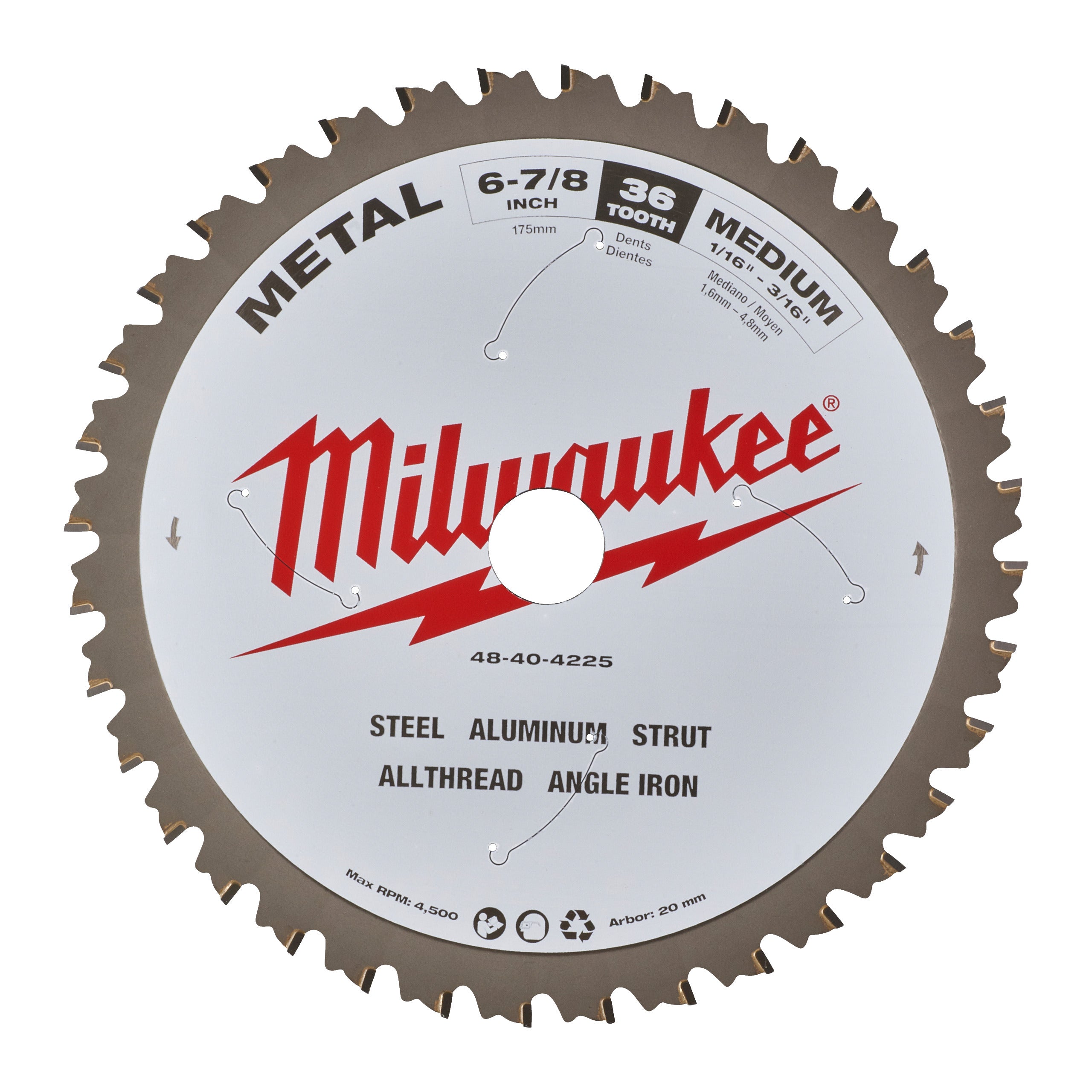 Pânze fierăstrău circular pentru metal 174x20x1,6x60, Milwaukee cod 48404225