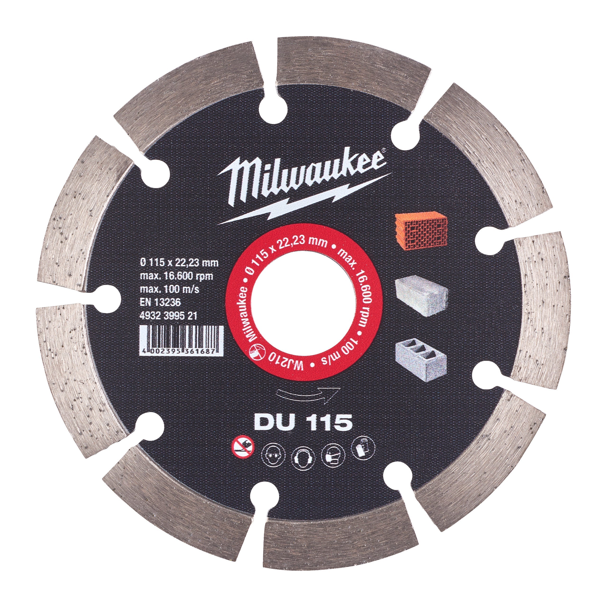 Disc diamantat DU 115 x 22,2 mm, Milwaukee cod 4932399521