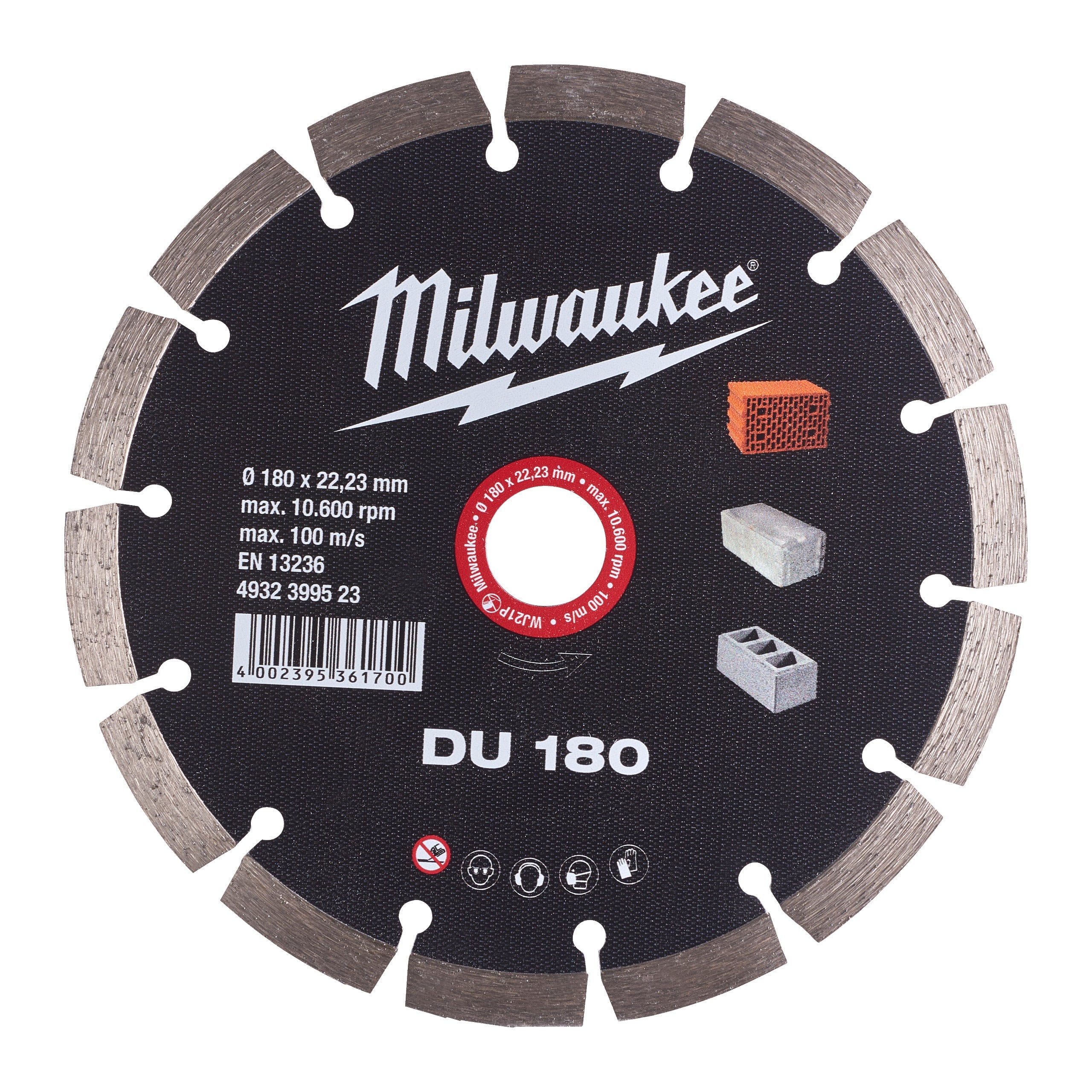 Disc diamantat DU 180 x 22,2 mm, Milwaukee cod 4932399523