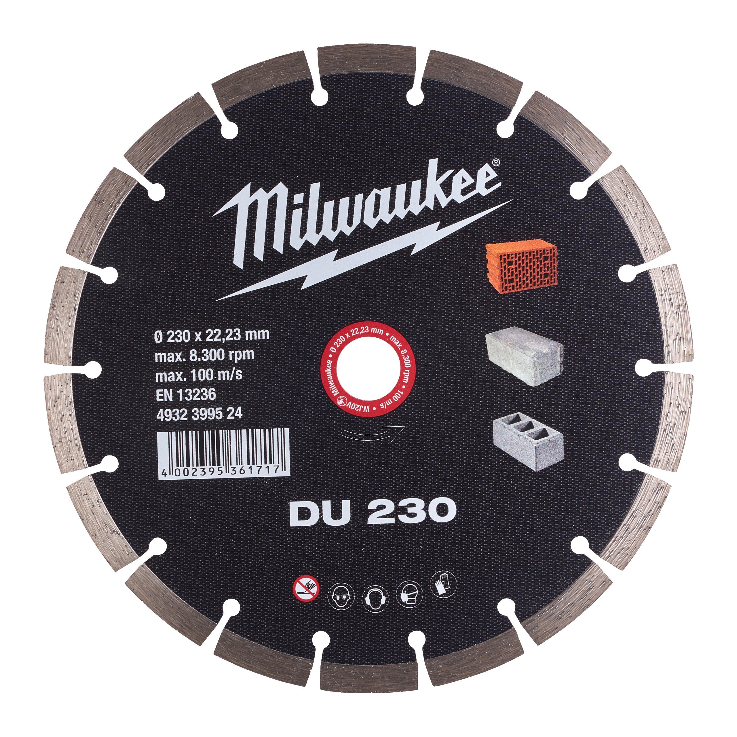 Disc diamantat DU 230 x 22,2 mm, Milwaukee cod 4932399524