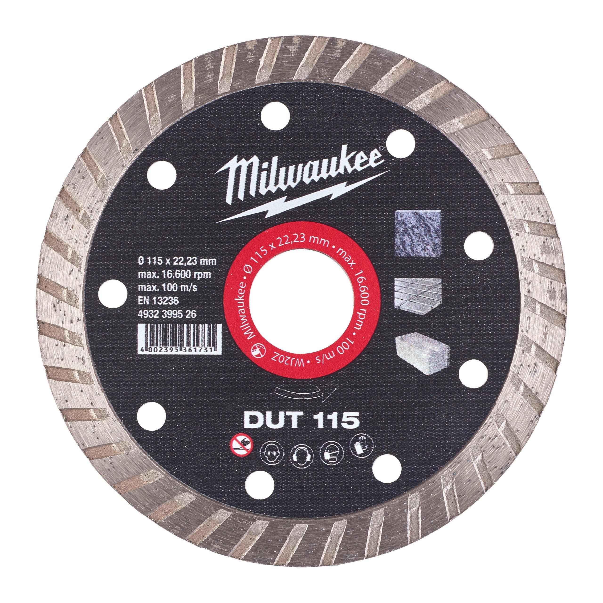 Disc diamantat DUT 115 x 22,2 mm, Milwaukee cod 4932399526 - BIG STORE (Dynamic Tools SRL)