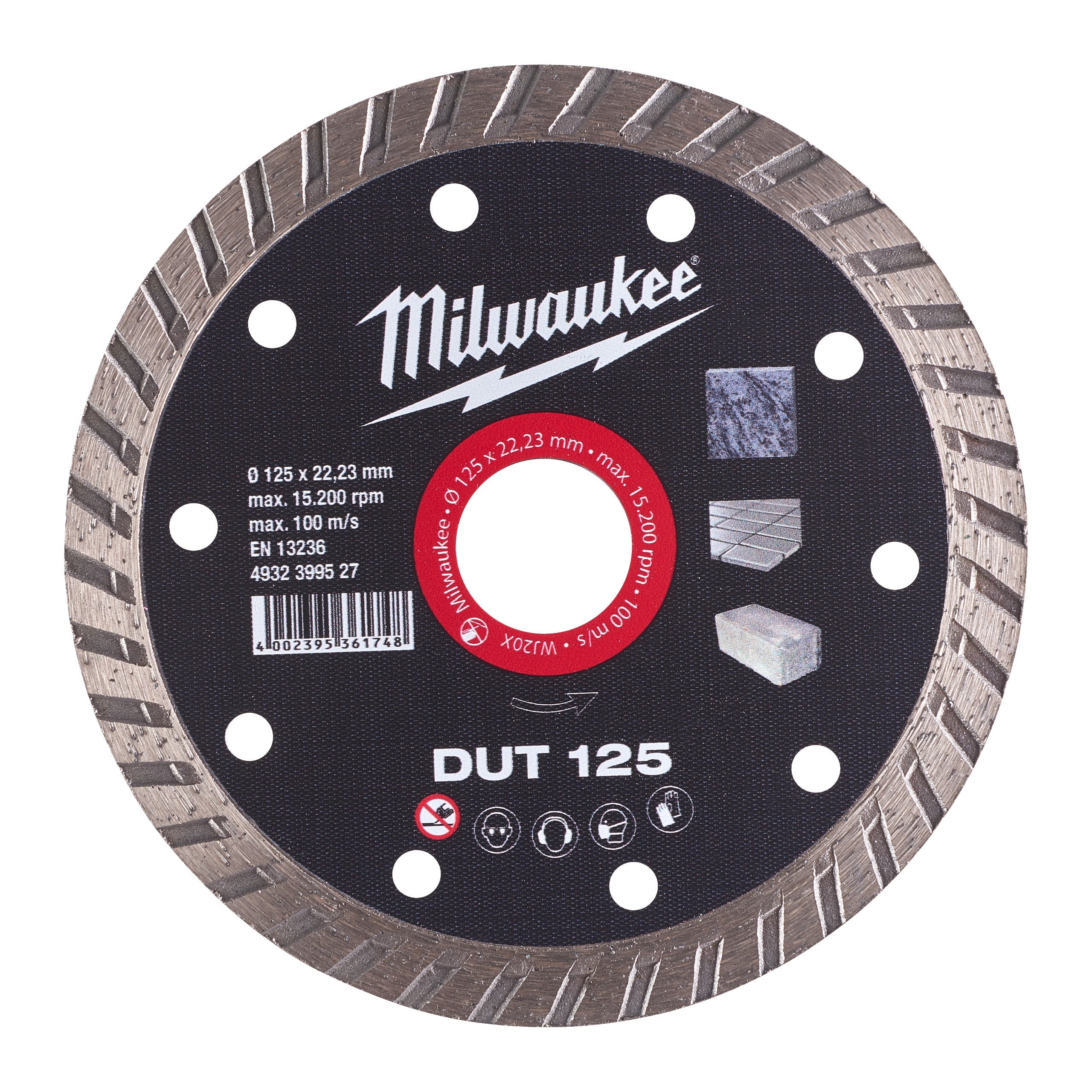 Disc diamantat DUT 125 x 22,2 mm, Milwaukee cod 4932399527