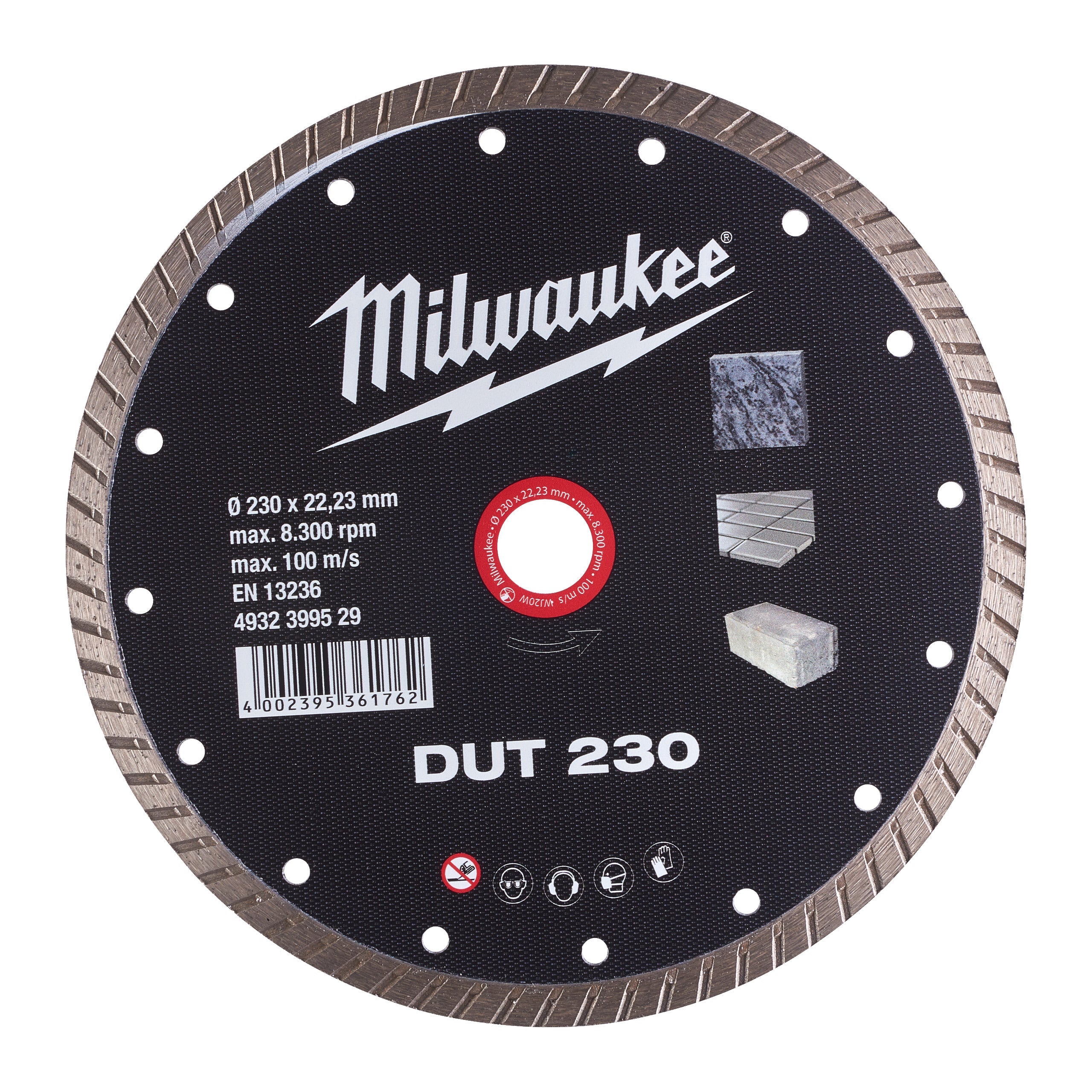 Disc diamantat DUT 230 x 22,2 mm, Milwaukee cod 4932399529