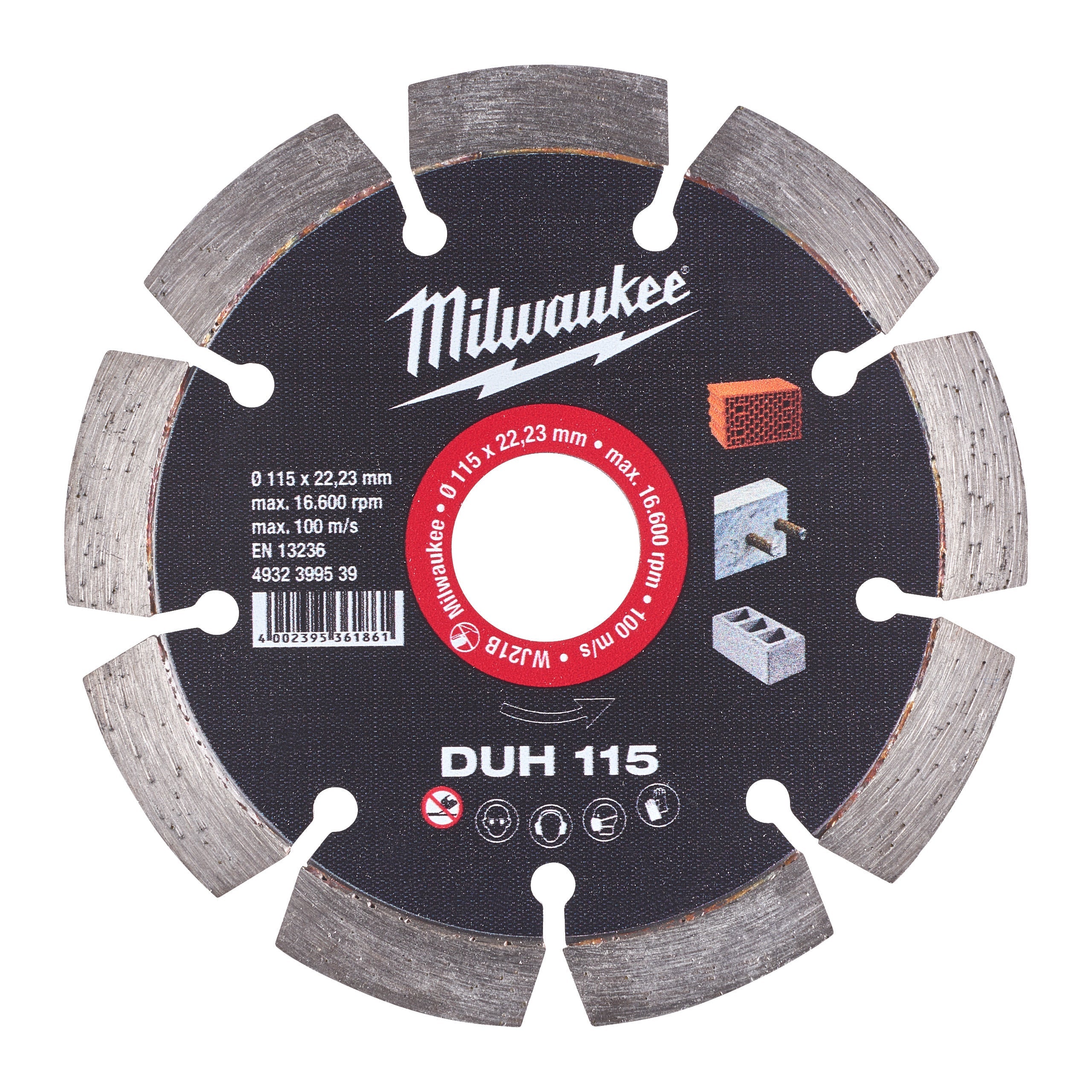 Disc diamantat DUH 115 x 22,2 mm, Milwaukee cod 4932399539