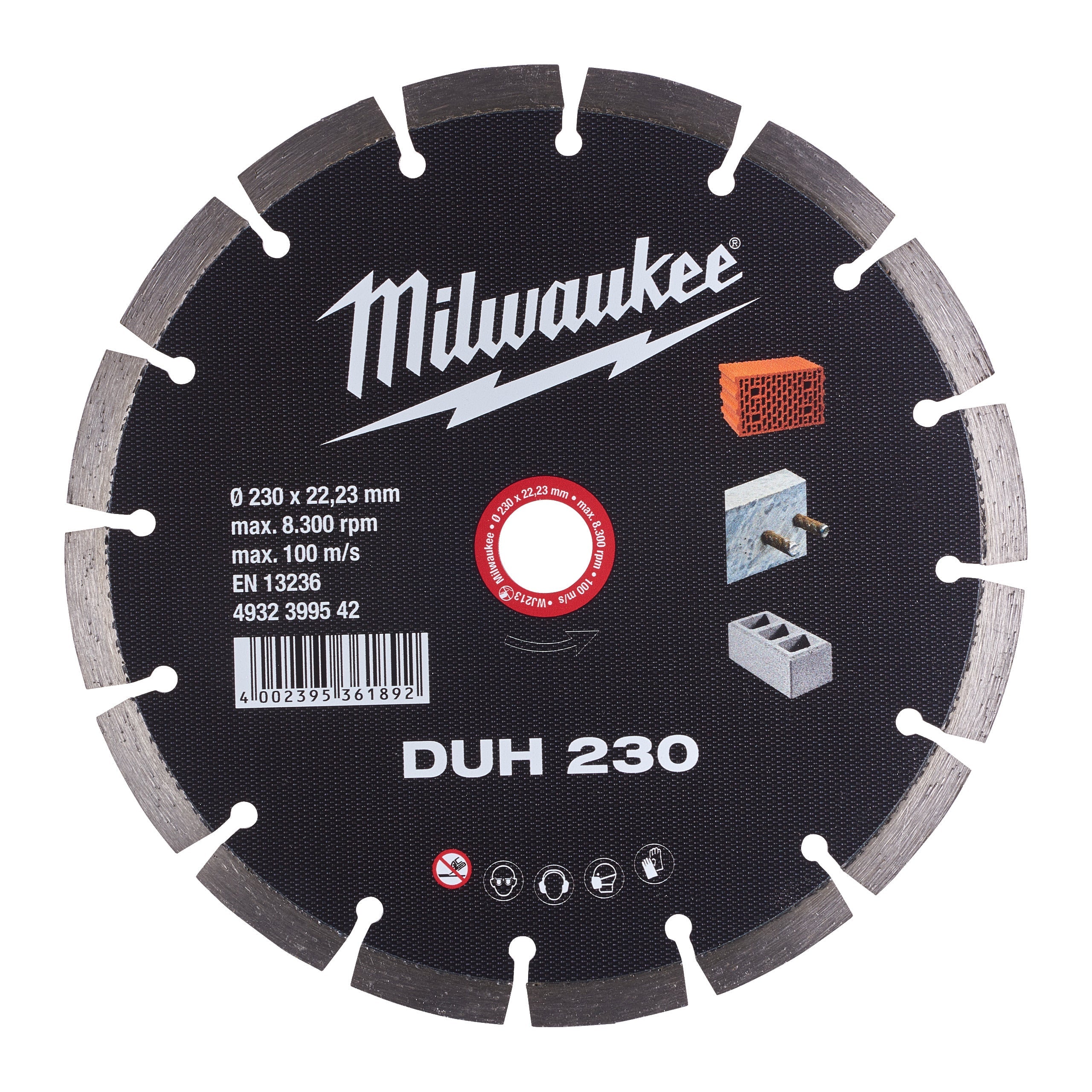 Disc diamantat DUH 230 x 22,2 mm, Milwaukee cod 4932399542