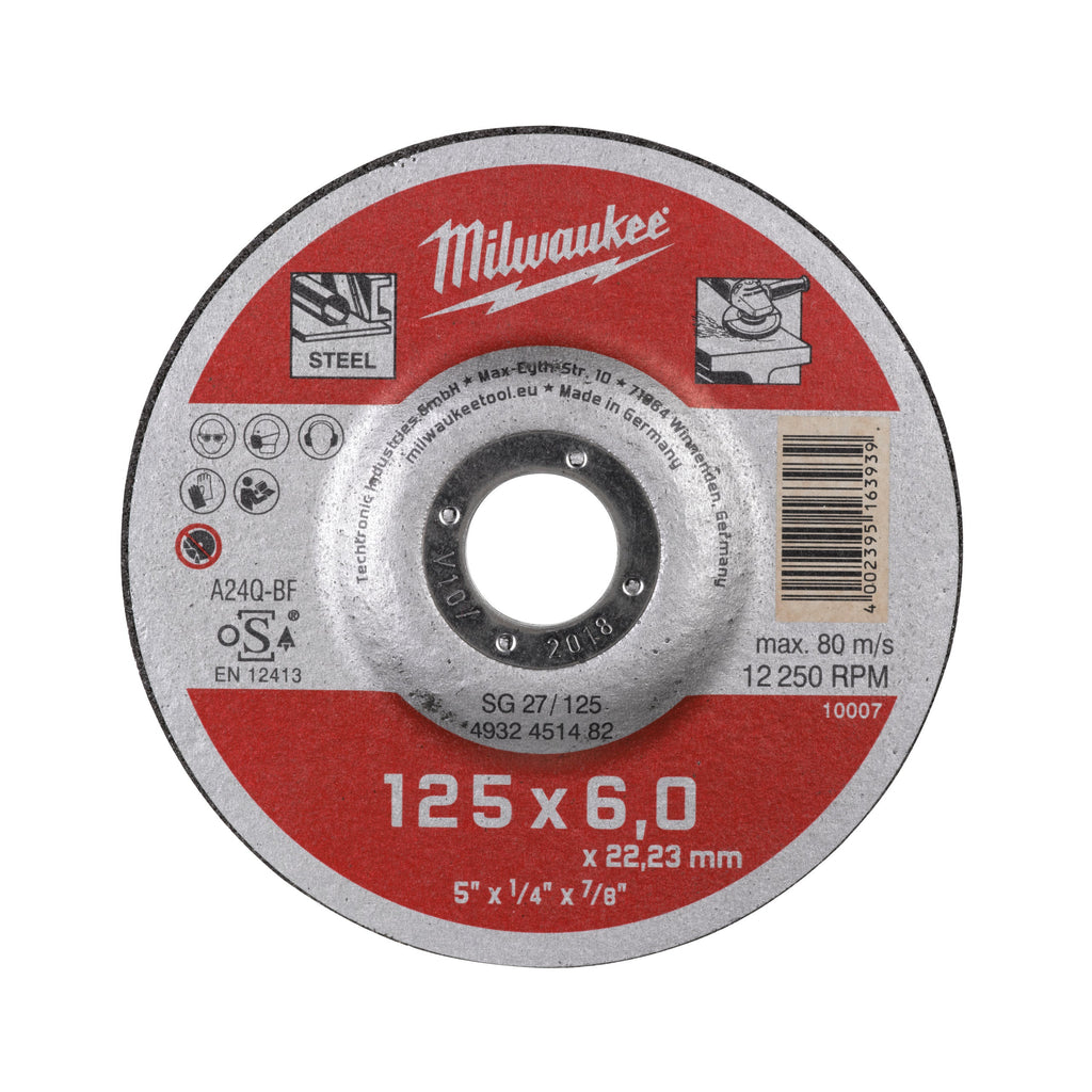 Disc pentru șlefuit metal Contractor 125X6 Milwaukee cod 4932451482