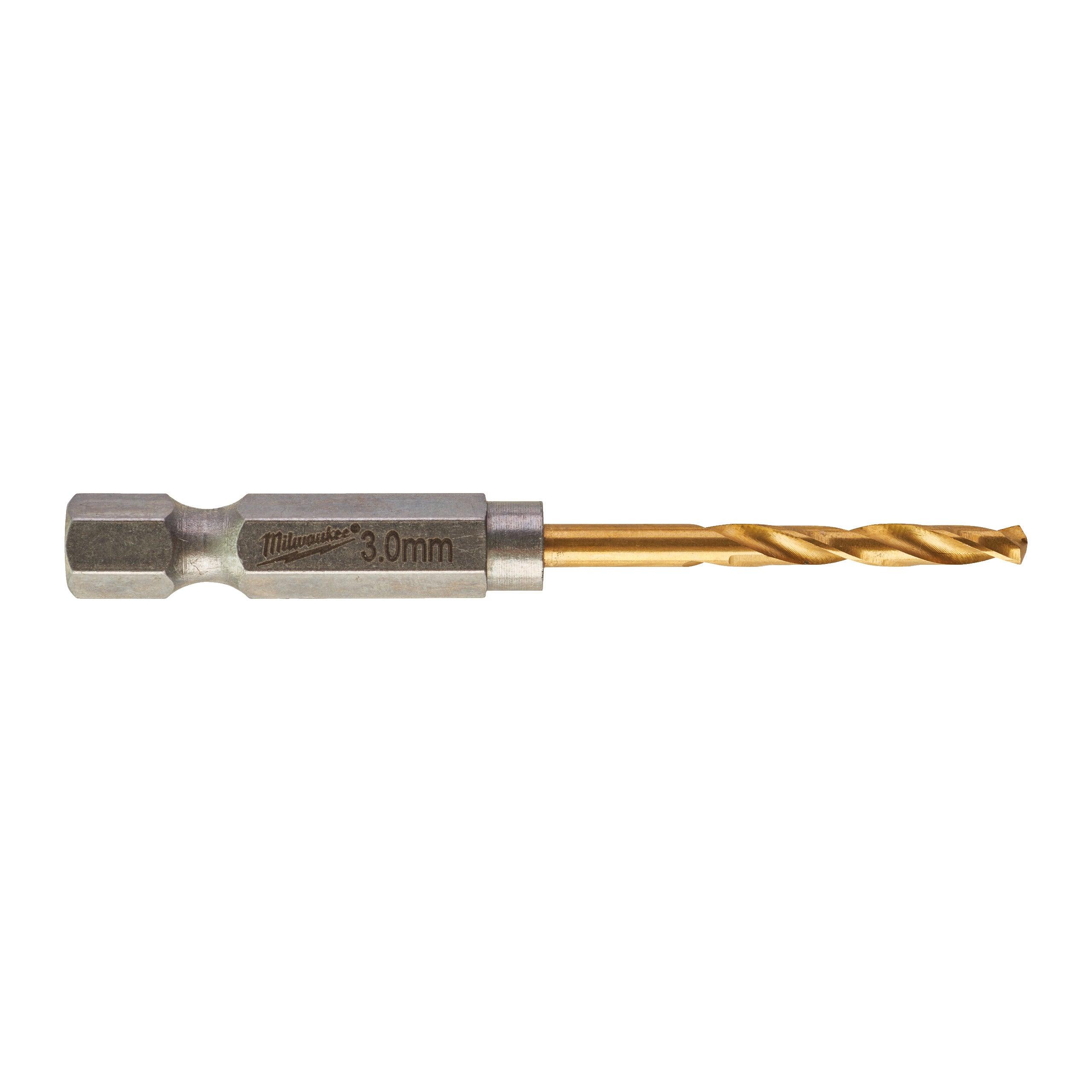 Burghie pentru metal Milwaukee SHOCKWAVE™ HSS-G Tin, ø3 mm, 10 buc