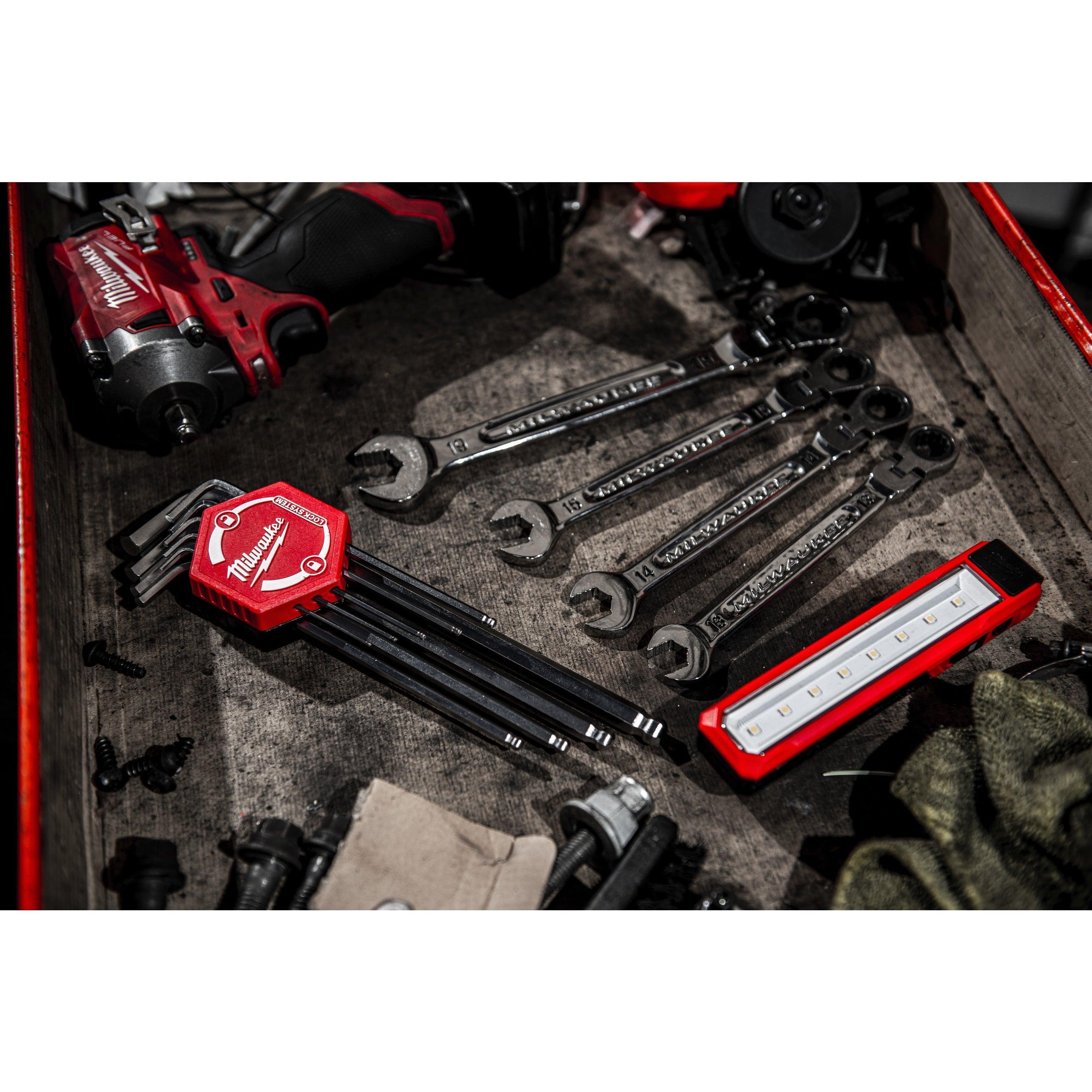 Set 9 bucăți de cheie imbus HEX, Milwaukee cod 4932478621