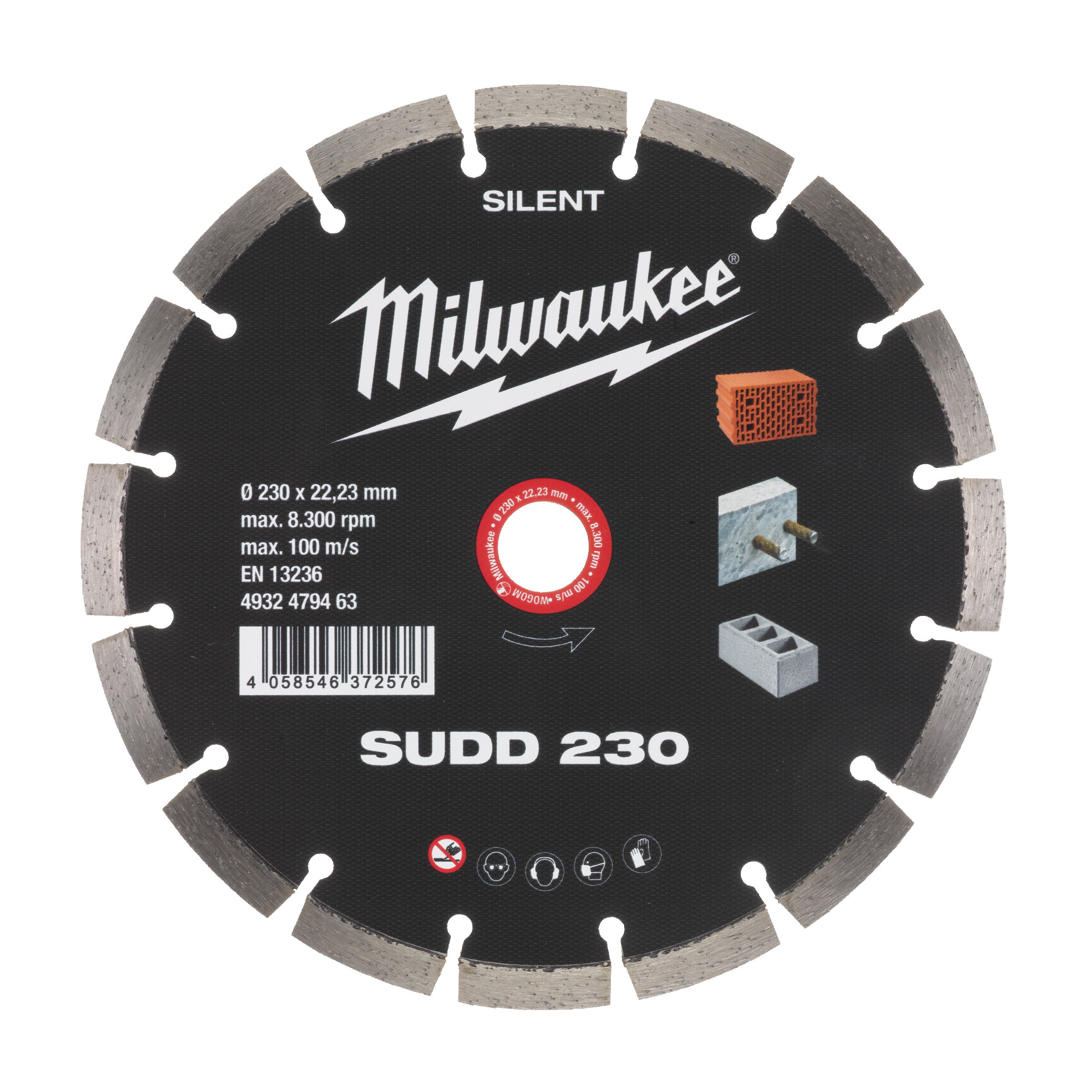 Disc diamantat SUDD 230X22,23 Milwaukee, cod 4932479463