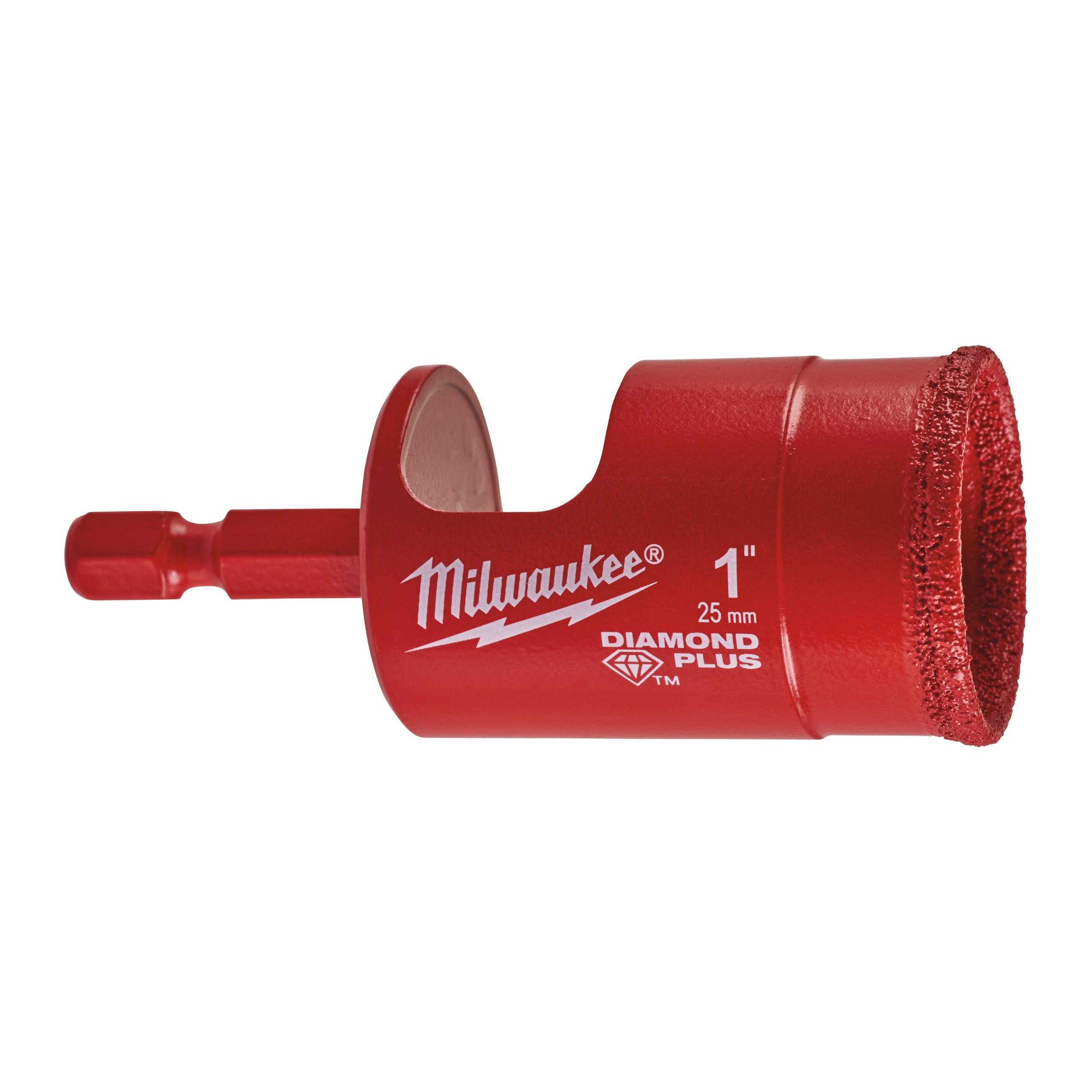 Burghiu diamantat Milwaukee DIAMOND PLUS™ ¼″ pentru găurire umedă-uscată Ø25 mm, 49560517 - BIG STORE (Dynamic Tools SRL)