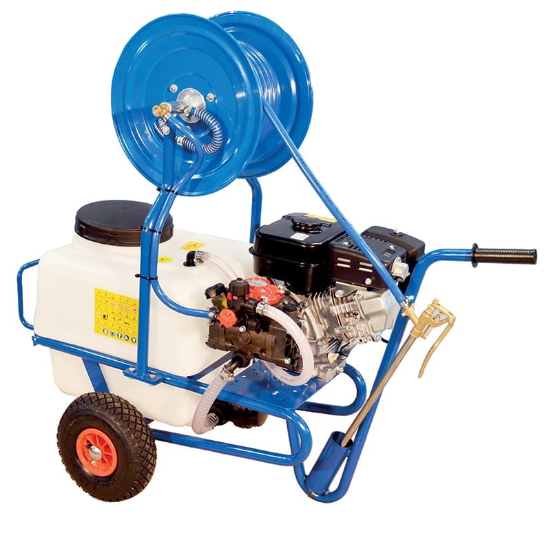 Cisternă pentru dezinfectare și igienizare internă și externă (tip roabă) MM Spray S2025110, cu motor electric 220V, 50 litri