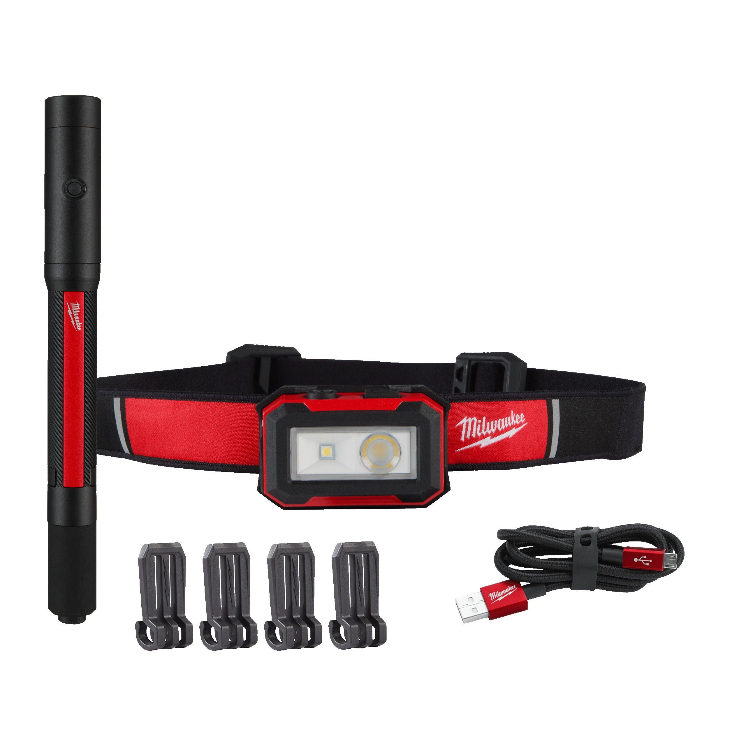 Set lanternă reîncărcabilă IR HL450PL250, Milwaukee, cod 4933492104 - BIG STORE (Dynamic Tools SRL)