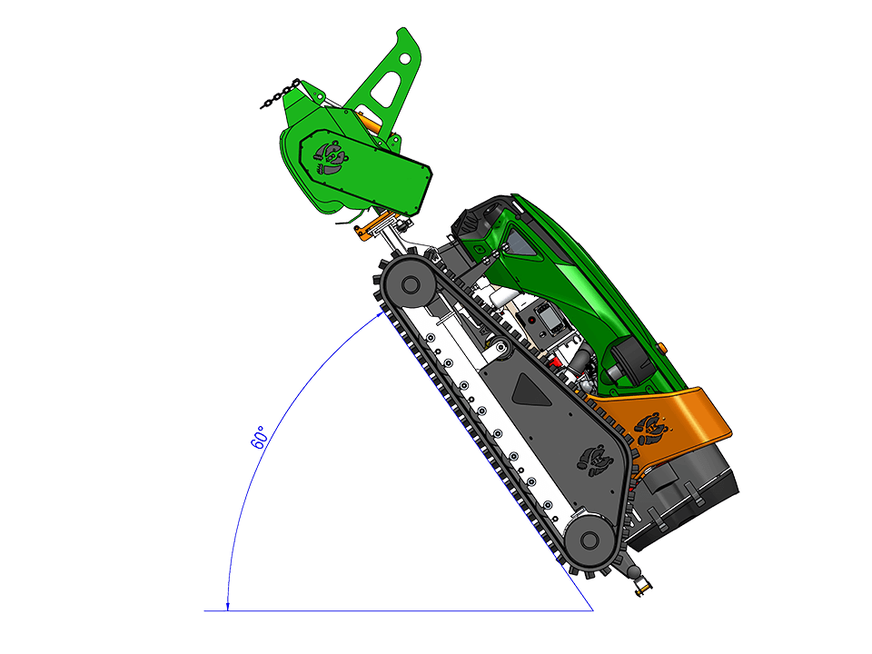 Tocător multifuncțional șenilat și radiocomandat Green Climber LV800, Tocător multifuncțional șenilat și radiocomandat Green Climber LV800,