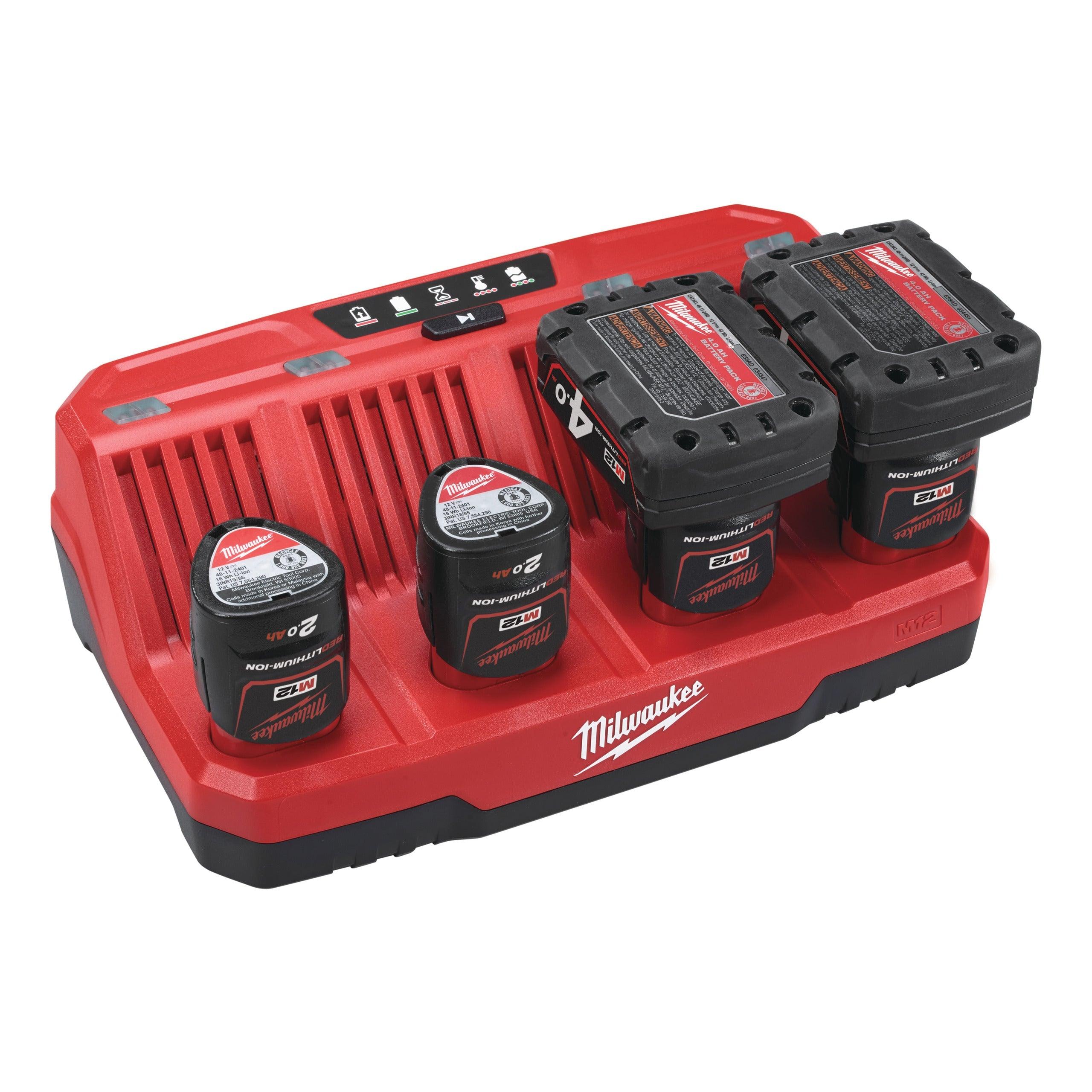 Încărcător 4 porturi M12™ Milwaukee M12C4, cod 4932430554 - BIG STORE (Dynamic Tools SRL)