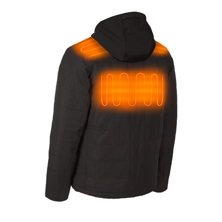 Jachetă PUFFER neagră încălzită Milwaukee M12 HPJBL2-0