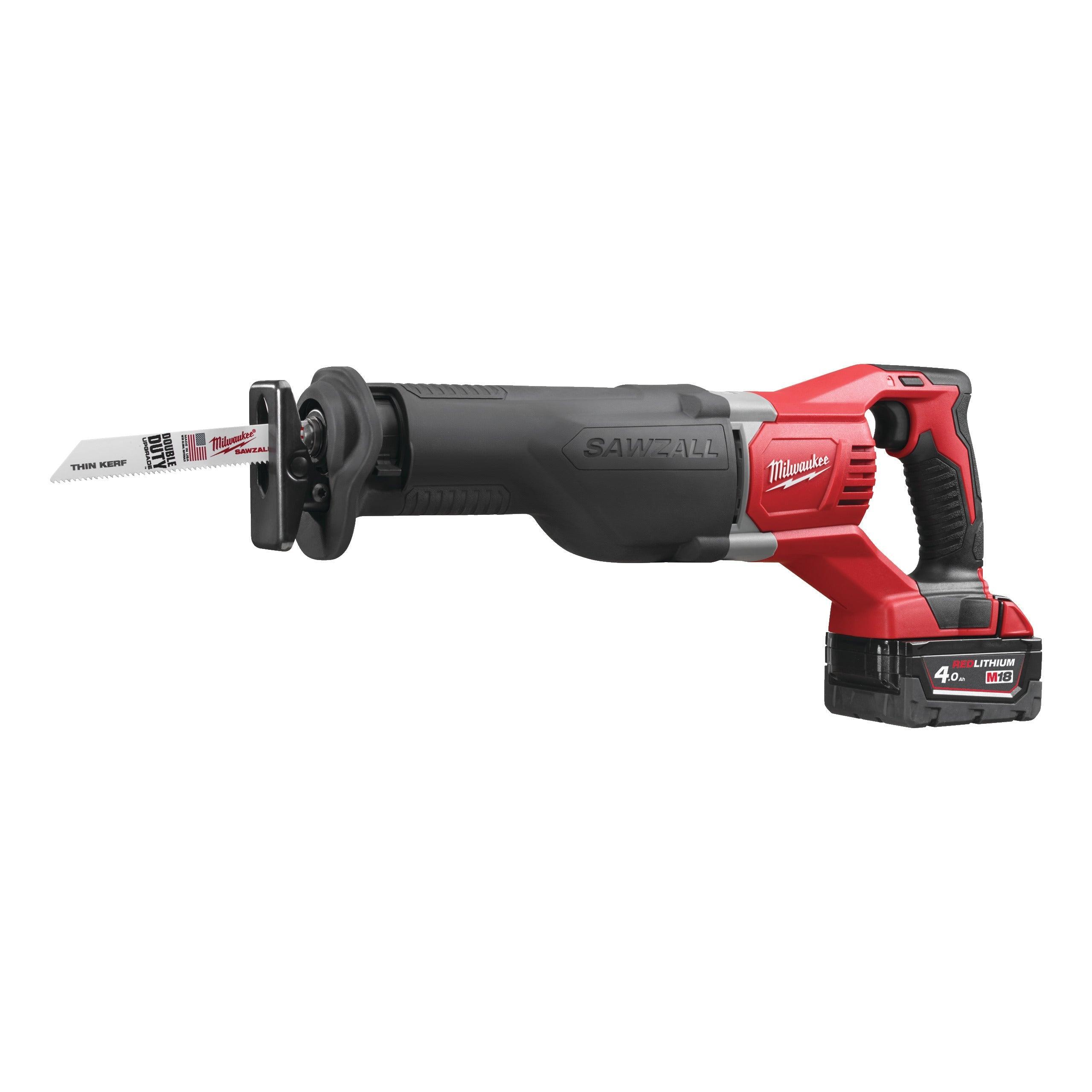 Fierăstrău sabie SAWZALL™ M18™ Milwaukee M18BSX-402C, cod 4933447285, 2 x M18 B4 acumulator, M12-18 C încărcător, cutie plastic - BIG STORE (Dynamic Tools SRL)