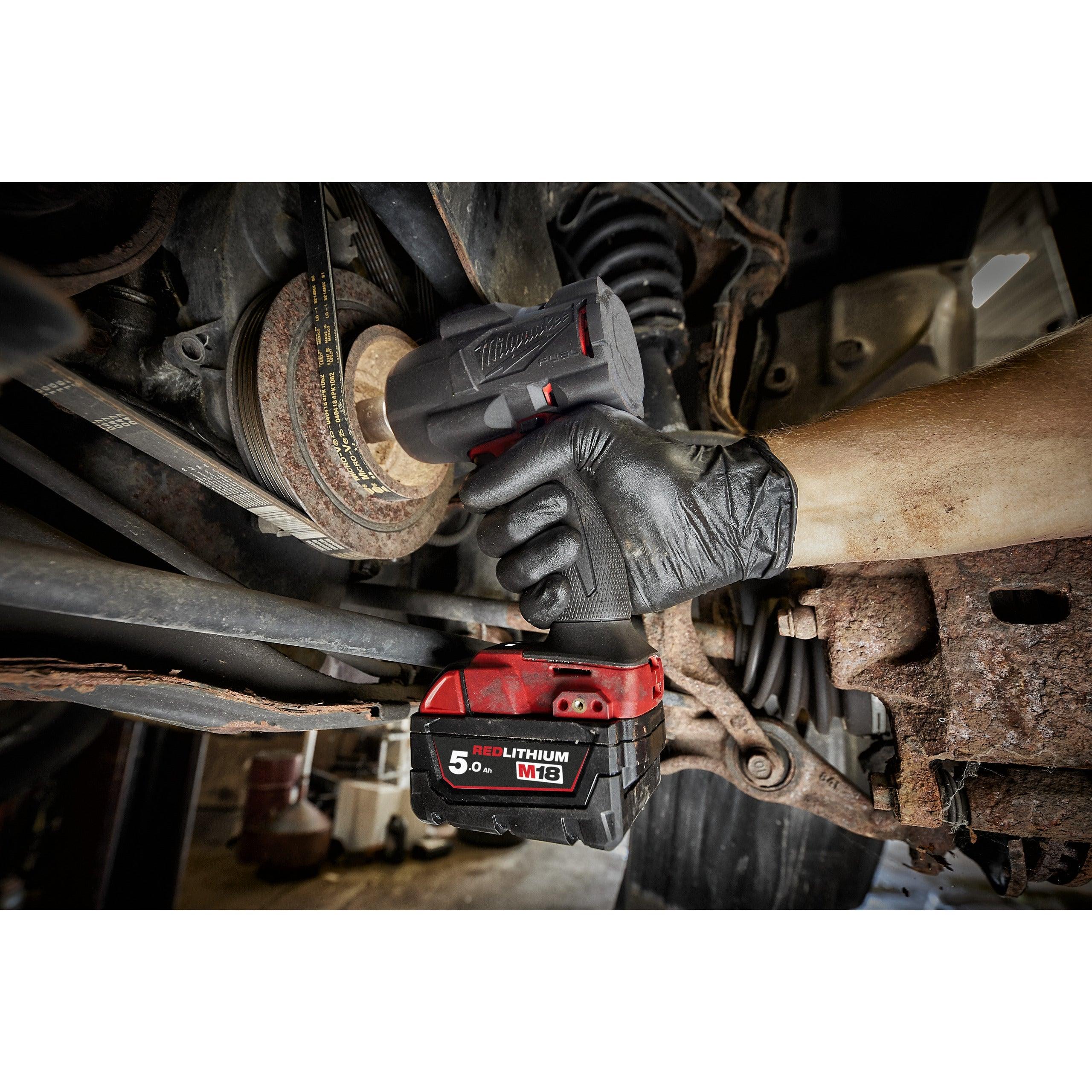 Cheie de impact Milwaukee 3/8″ 745Nm 18V M18FMTIW2F38-0X, M18 FUEL™, cuplu mediu și inel de fixare, cod 4933479153, fără acumulator, fără încărcător, cutie HD - BIG STORE (Dynamic Tools SRL)