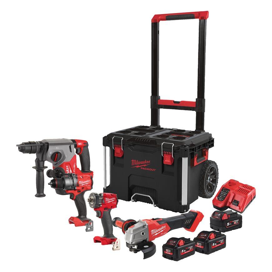 Set Milwaukee M18 FPP4C-555T FUEL POWER PACK IN2, cod 4933492525 - BIG STORE (Dynamic Tools SRL)