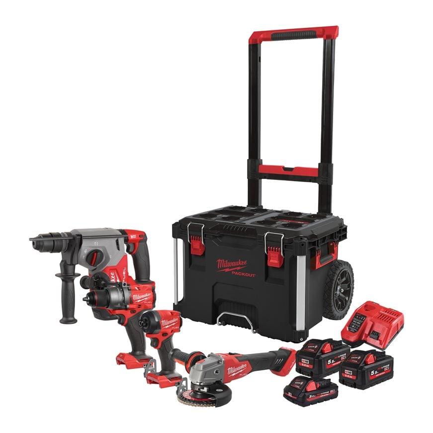 Set Milwaukee M18 FPP4E-555T FUEL POWER PACK IN2, cod 4933492530 - BIG STORE (Dynamic Tools SRL)