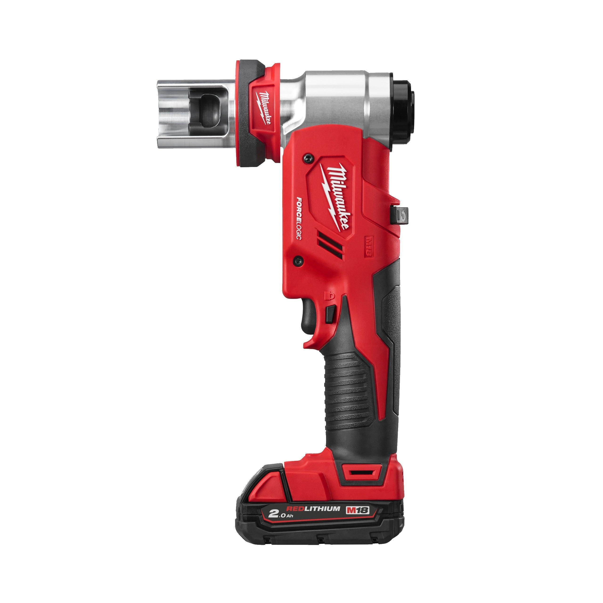 Mașină de ștanțat hidraulică M18™ FORCE LOGIC™ Milwaukee M18HKP-201CA, 1 x M18 B2 acumulator, M12-18 C încărcător, cutie plastic, cod 4933451204 - BIG STORE (Dynamic Tools SRL)