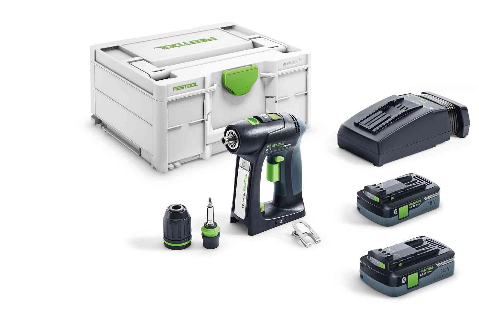 Mașină de găurit și înșurubat cu acumulator, 18V, Festool C 18 HPC40 I-Plus, 4Ah, cod 577427 - BIG STORE (Dynamic Tools SRL)