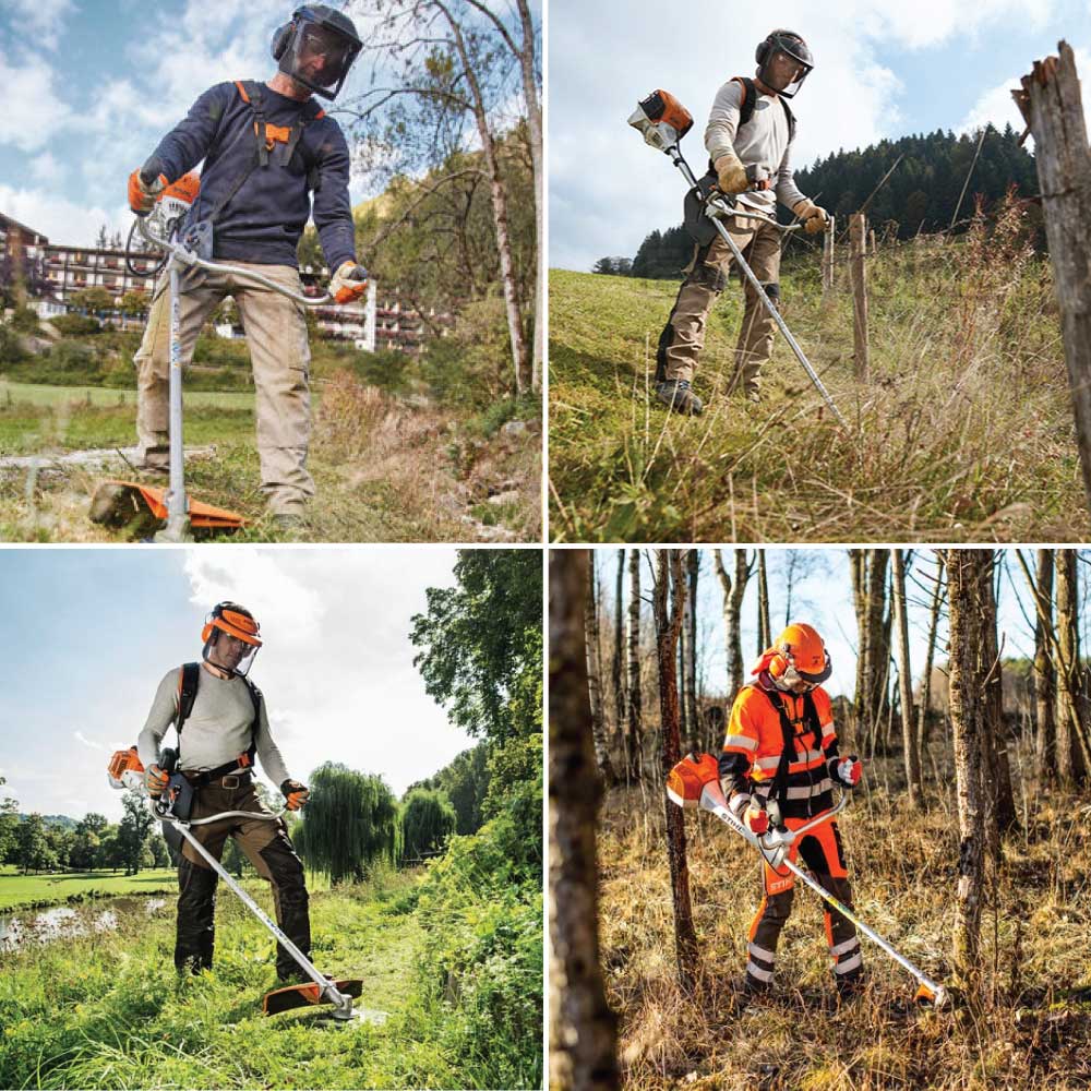 Motocoasă Stihl FS 111, benzină, 1,4CP, motor 2T, tehnologie 4-MIX, cuțit iarbă (inclus) și cap tăietor cu fir (opțional)